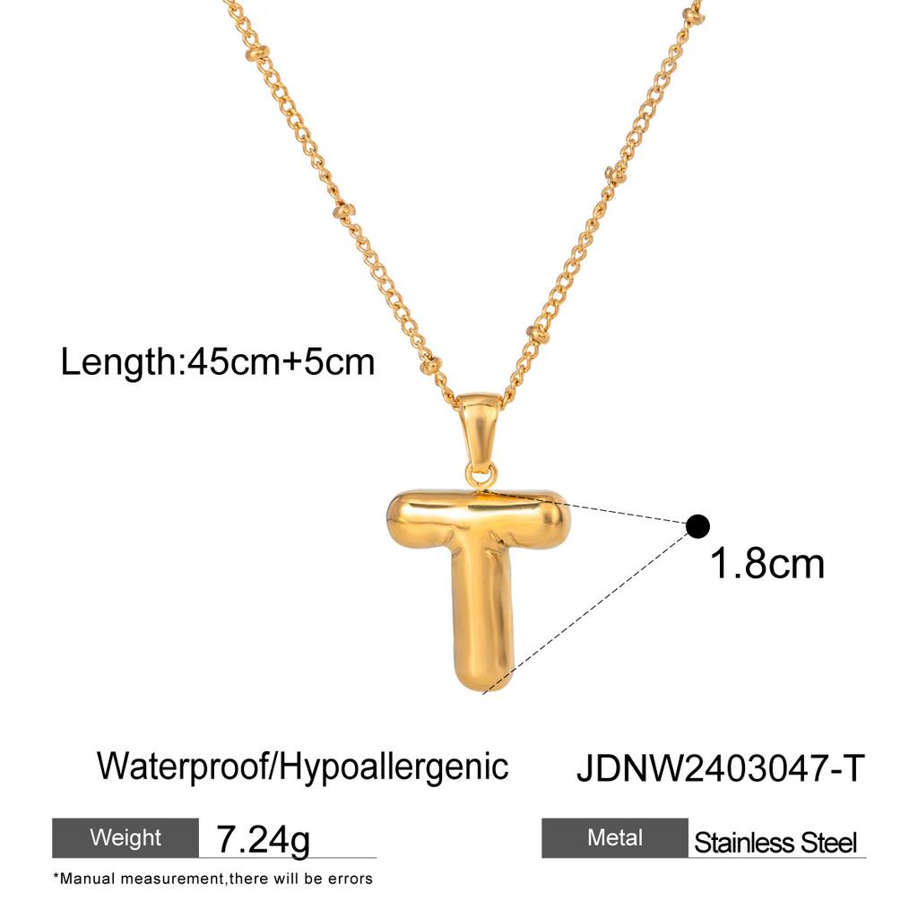 Stainless Steel Letter Necklace Pendant, High-end Collar Chain, Titanium Steel Jewelry for The Neck.