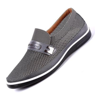 Fashion Summer Mesh Shoes Men Slip-On Flat Sapatos Hollow Out Comfortable Father Shoes Man Casual Moccasins Basic Espadrille 2024