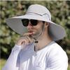 Mens Quick Dry Bucket Hat Large Size Sun Hat with Solar Powered Fan USB Rechargeable for Outdoor Hiking Camping Fishing Activity