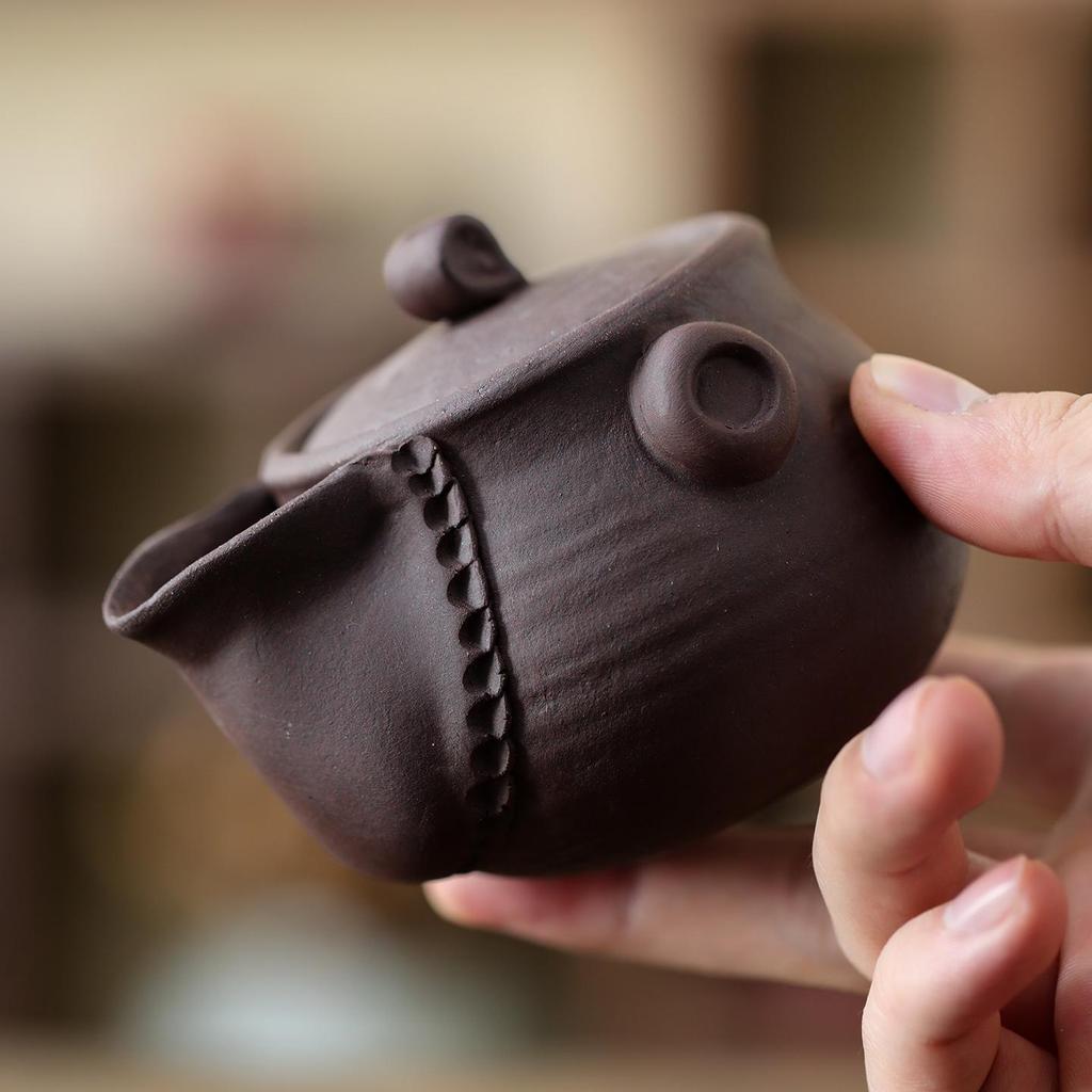 Purple Clay Treasure Bottle: Handmade Retro Ceramic Teapot for High-Grade Kung Fu Tea Tasting
