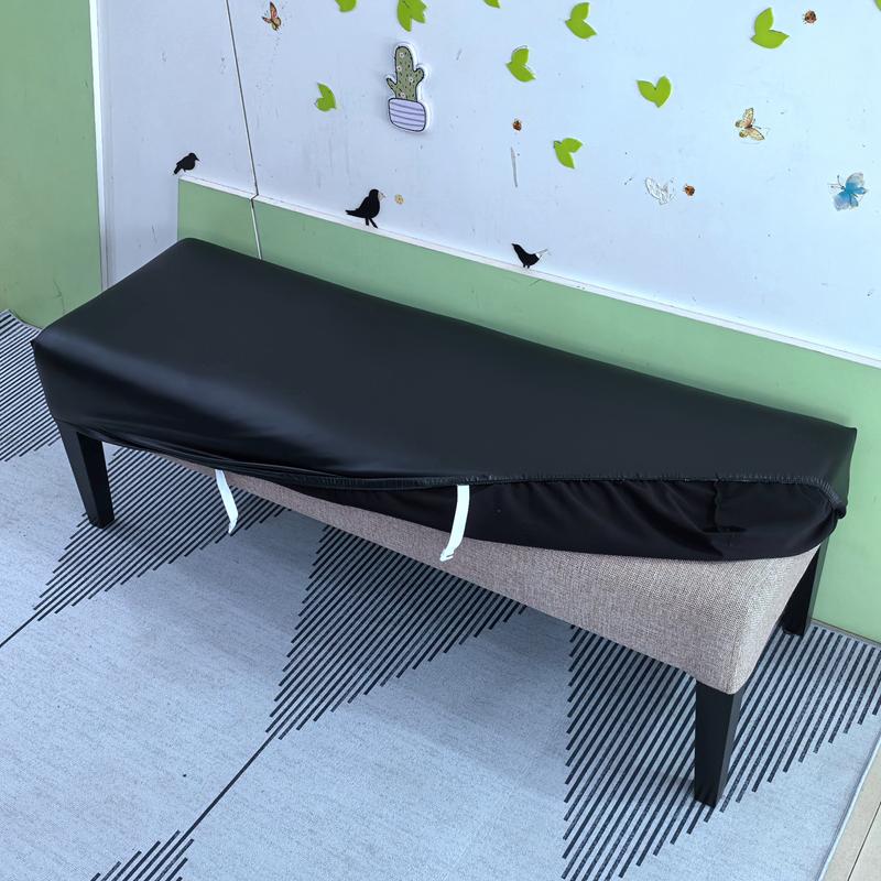 

Stretch Pu Leather Waterproof Bench Slipcover 1Pcs Dining Room Bench Covers Removable Washable Bench Protector For Living Room