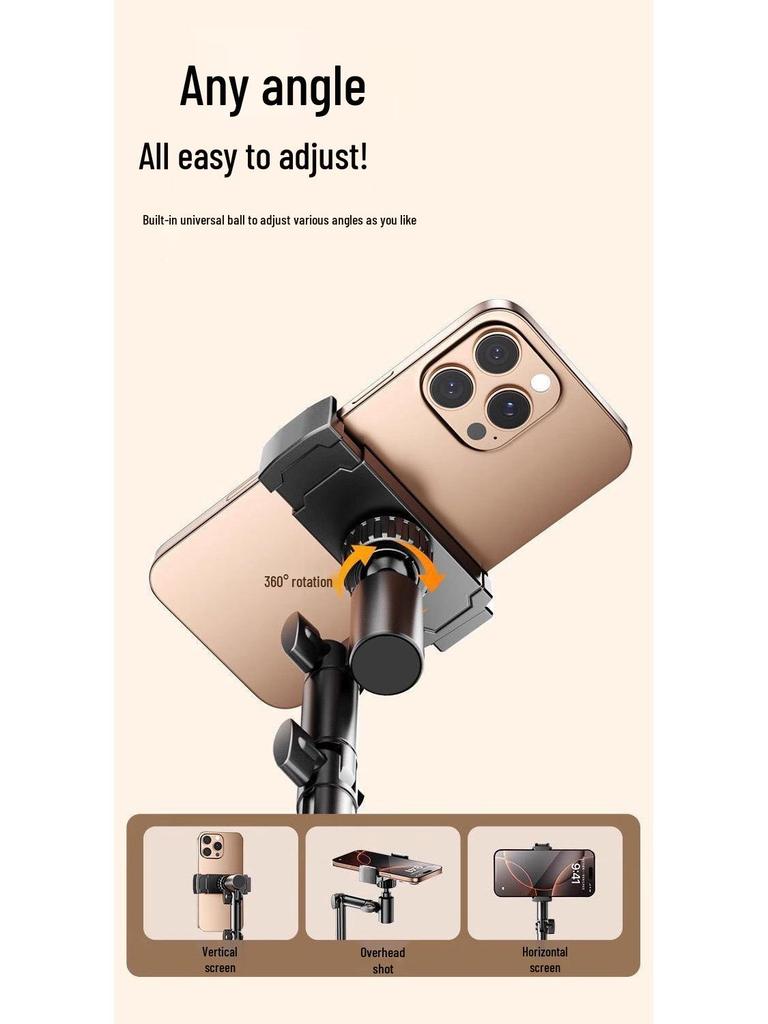 Adjustable Multi-Angle Phone Holder for Desktop Live Streaming