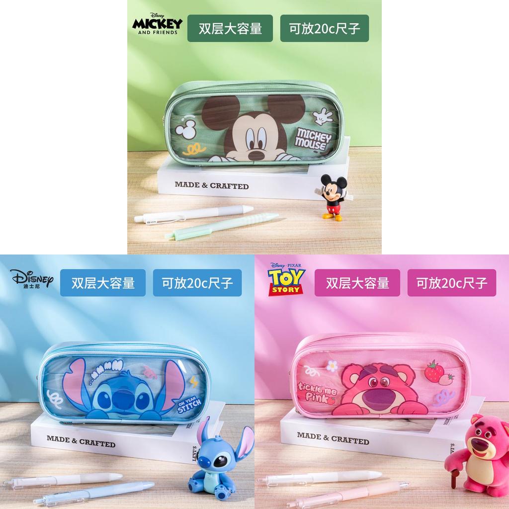 Transparent Pencil Organizer With High Capacity For Elementary School Students