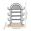 Jewelry Storage Rack Earrings Holder with Tray Countertop Desktop Modern Display Stand for