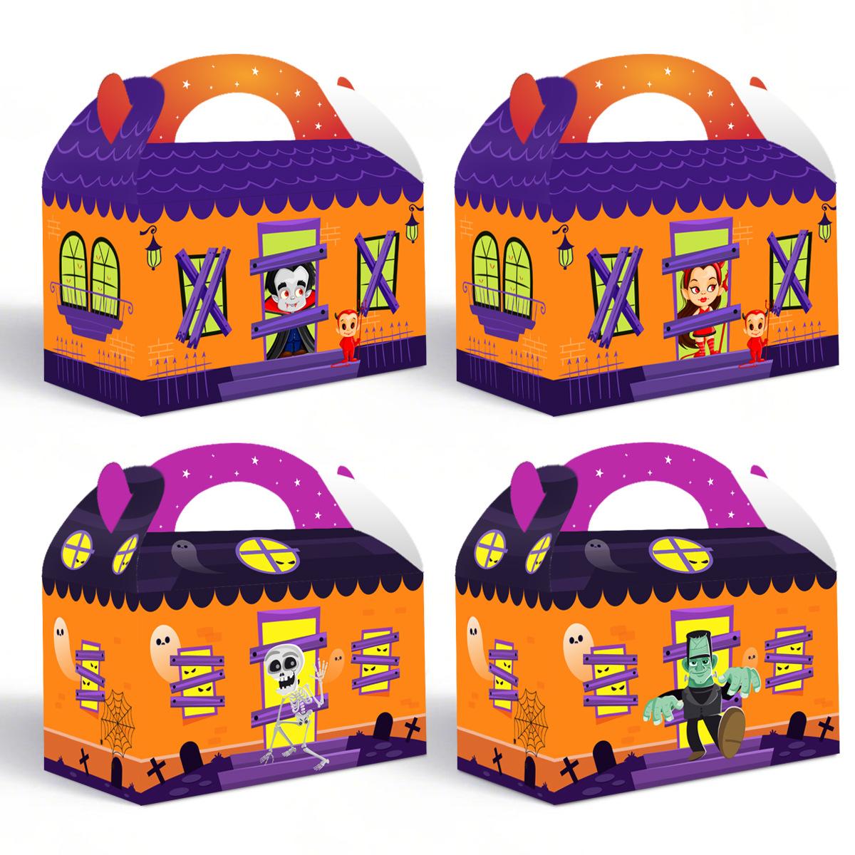 

Halloween Ghost Party Party Decoration Portable Box, Snack Candy Packaging Box Carton