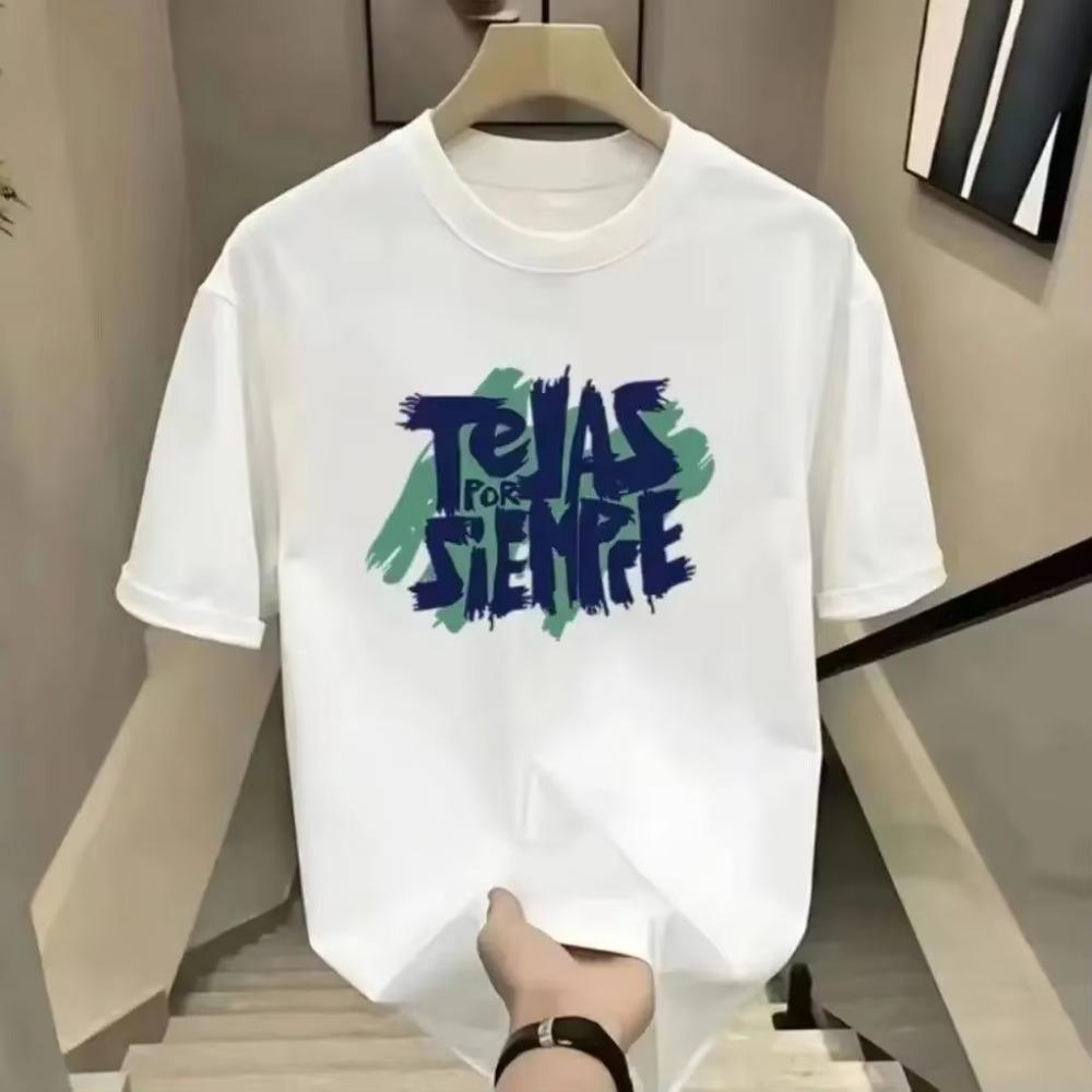 Pokročilý design Značka Potisk růží 100% bavlna Pánské tričko Krátký rukáv Kulatý výstřih Ležérní tričko Volné Oversized Dámské topy