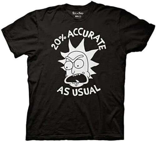 Official T-shirt Rick And Morty 20% Accurate As Usual S