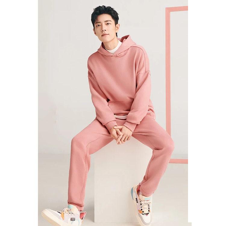 Li Ning Sports Fashion Series Knitted Casual Tapered Joggers Men Joggers Wind-Fairy-Pink AKLR869-3