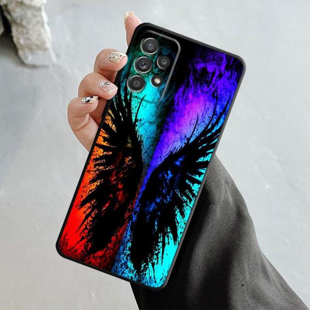 Girl Angel And Demon Wings Phone Case For Samsung Galaxy A14 A73 A53 A71 A51 A31 A33 A22 A12 A21s A13 A32 A52s A72 A52 A23 Cover