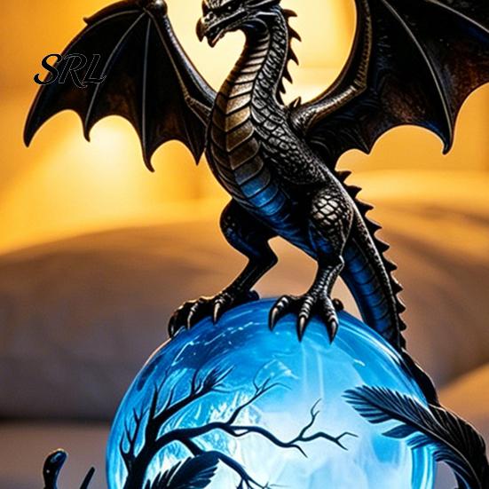 Luminous Dragon Light USB Powered LED Light, Gothic Style Decorative Ornament, Retro Decoration Bedside Desk Lamp for Holiday Atmosphere, Home