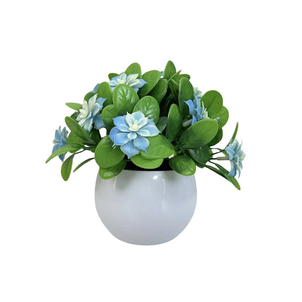 

Ornament Simulation Flower Potted Multicolor Faux Flower Potted Party Wedding Supplies світло-синій колір