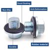 Rubber Gasket Oil Drain Screw Gasket for Automotive Oil Pan Replacement Parts Protects Against Dirt for Chevrolet Ford M12/M14