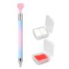 Rhinestone Art Pen with Wax Ergonomic Design Automatic Refillable Nail Pen DIY Craft Fine Tip Manicure Pen