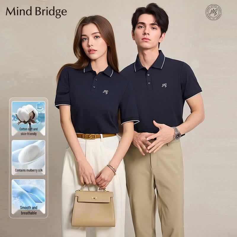 

Mind Bridge Unisex Silk Blend Polo T-Shirt 4XL