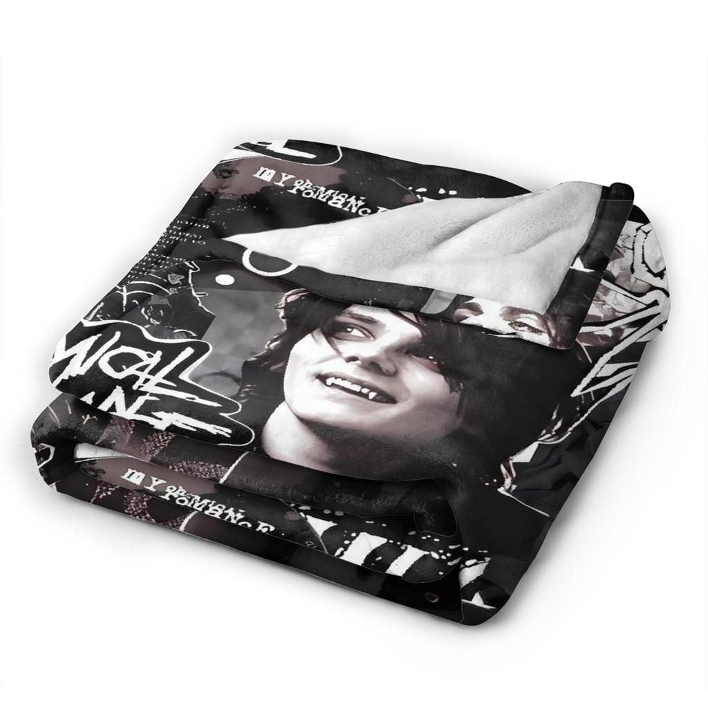 My Chemical Romance Flannel Blanket Warm Soft Throw Blanket for Home Decor Camping Graphic Bedspread Sofa Bed Cover
