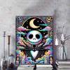 Disney 5D DIY Diamond Painting Jack Psychedelic Neon Style Illustration Full Round Diamond Mosaic Cartoon Cross Embroidery Art Painting HomeDecoration