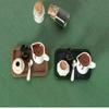 7Pcs Desktop Scene Simulation Micro Model Parts Handmade Miniature Dollhouse Coffee Cup Model Decorative Tray Plate Accessories