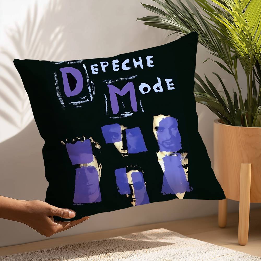 Federa per cuscino quadrata D-DEPECHE M-MODE Stampa fronte-retro Custodia per cuscino per divano Decorazione per la casa Camera da letto Regalo