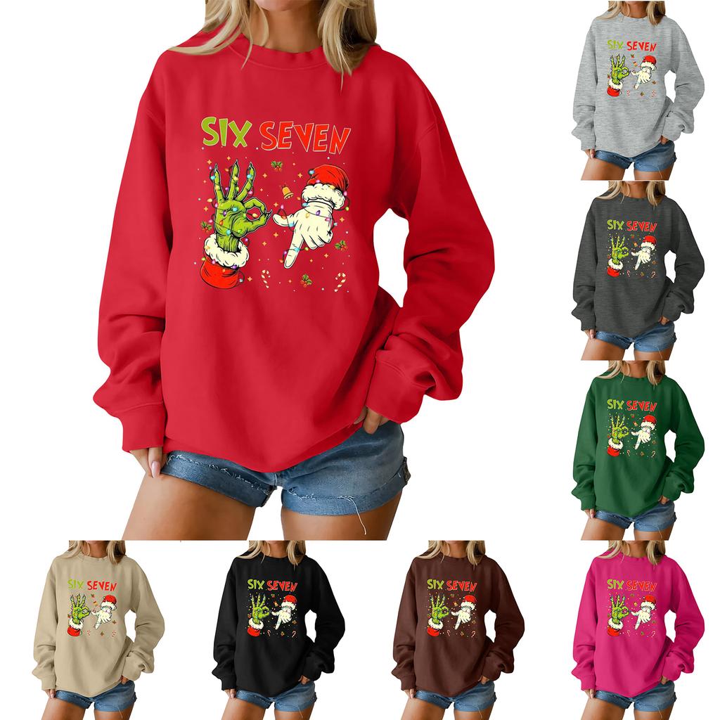 T-shirts et Sweat-shirts de Noël, Sweat-shirts pour femmes, Sweat-shirts pull à manches longues, Hauts à manches longues pour femmes