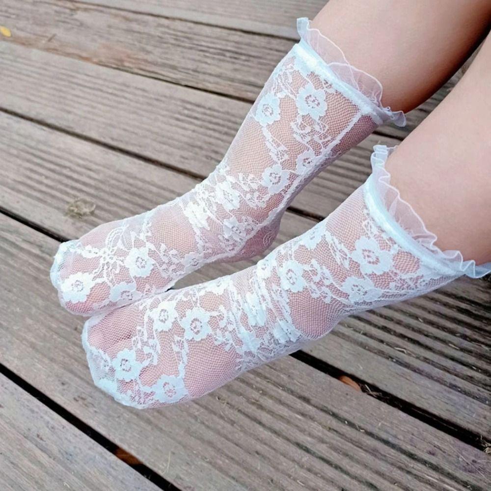 

Mesh Lace Socks Breathable Stockings Fashion Knee Sock for Children