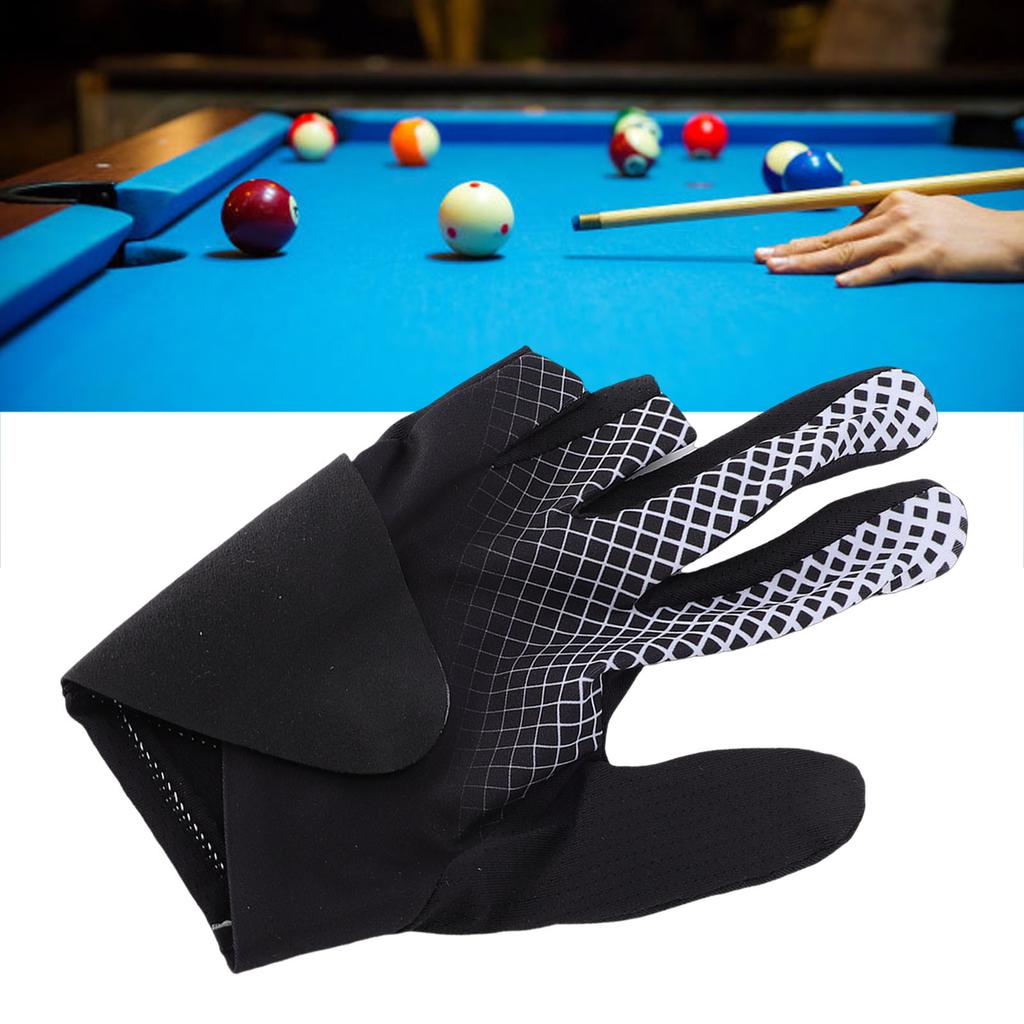 Billiards Glove Breathable Thin Magnetic Antislip 3 Fingers Pool Cue Sport Glove For Practice Tournament