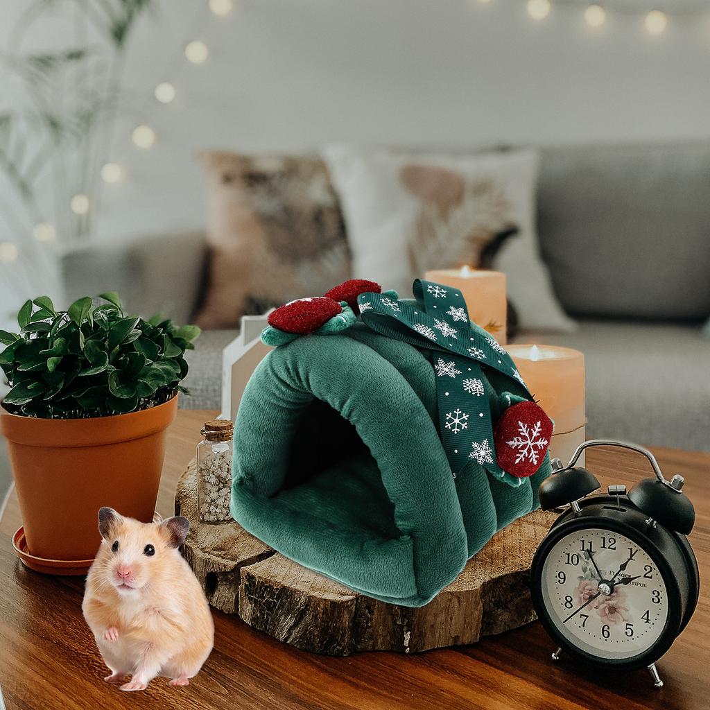 Pet Warm House Hamster Bed Cotton Nest Winter Rest Shelter Easy Cleaning Home Decoration Gift for Small Pets