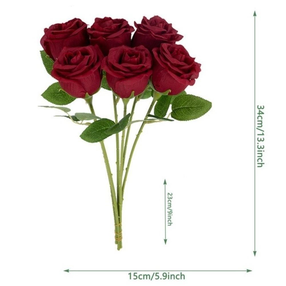 Silk Rose Simulation Flowers Small Bundle Artificial Flowers Home Decoration  Photography Props