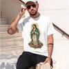 Religious Unisexs Tshirt Virgin Mary With S And Design For Faithful Wearers Spring And Summer Gift For Religious Lovers 2026 New