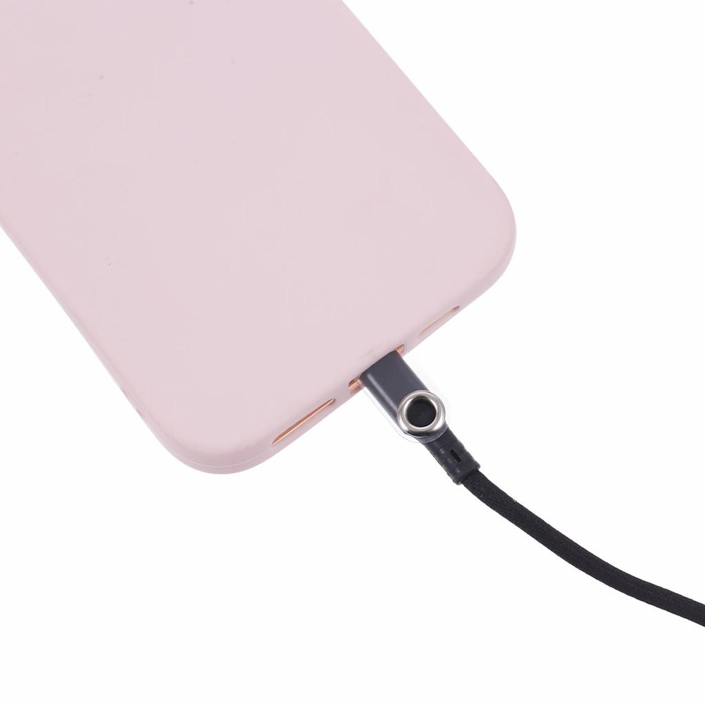 Alça de Pulso para Celular 8mm 30cm Cordão Curto Bicolor com Patch para Câmera Crachá de Identificação Chaves