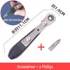 Compact 36-Tooth Ratchet Screwdriver for Tight Spaces with L-Shaped Bent Wrench