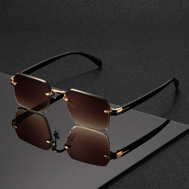 Frameless Square Sunglasses Stylish Look For Women Men Unisex Fashion Eyewear