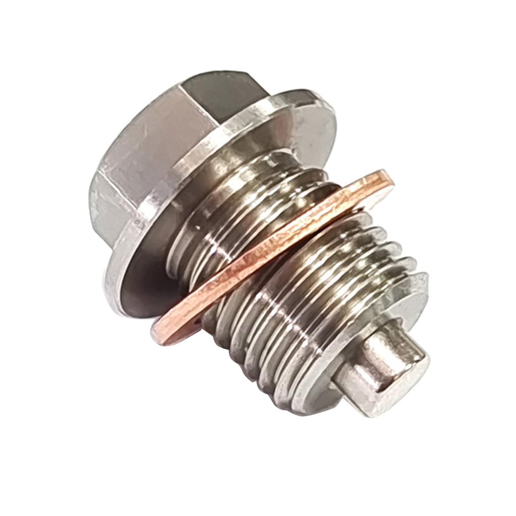 M12x1.25/M14x1.5/M16x1.5 Tappo di Scarico Olio Magnetico Bullone di Scarico Coppa Olio con Rondella Ricambio Auto Tappo di Scarico Olio Motore