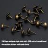 Pack Of 200 11x17mm Antique Metal Sofa Nails Decorative Upholstery Tacks For Furniture Restoration & DIY Projects Use