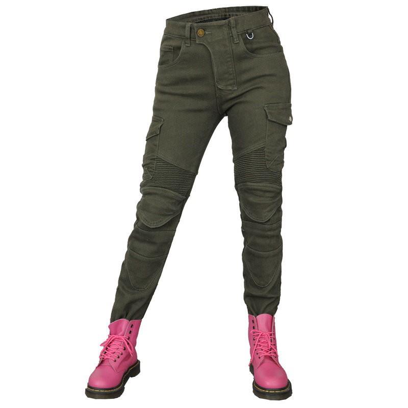 Womens Winter Motorcycle Riding Pants With Padding Protection Cotton Fleece Warm Biker Trousers Cold Weather