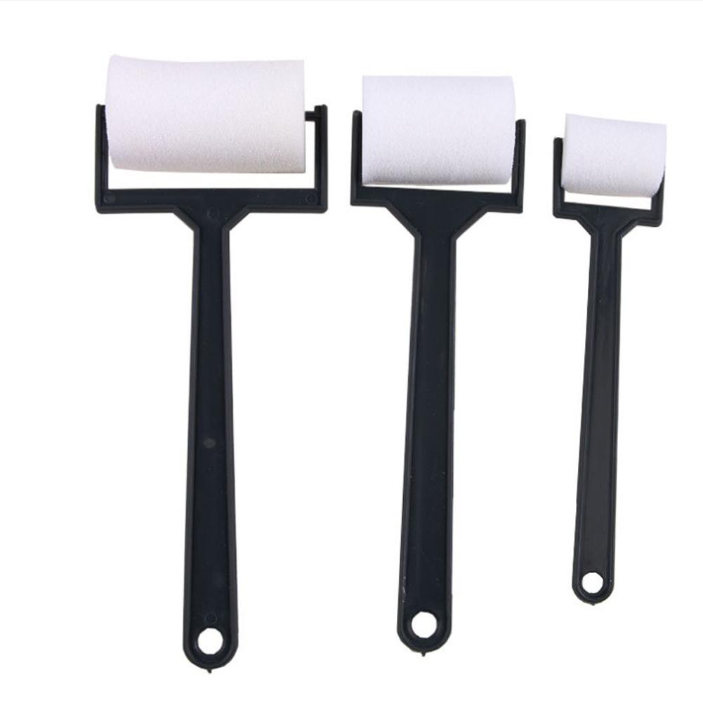 3pcs Sponge Paint Roller Brush /Foam Painting Roller/ Brush Plastic Handle Sponge Brushes Craft Tool Parts For Children/ Draw