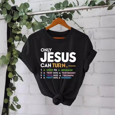 Cotton T-shirt Summer Short Sleeve Round Neck Easter Pattern Printed T-Shirts Women’s
