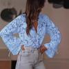 2025 Korean & Japanese Style Women's Hollow Lace Casual Shirt