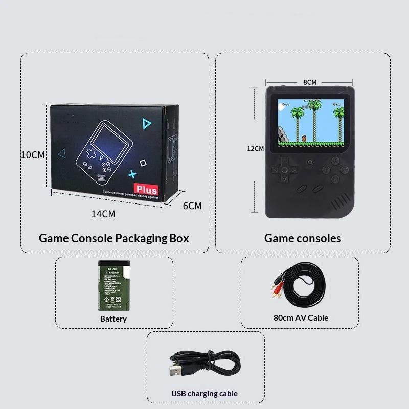 Retro Portable Mini Handheld Game Player 8 Bit Video Game Console Built-In 500 Games Gameboy For Kid Gift