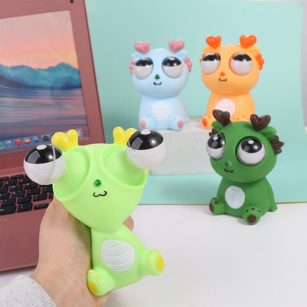 Creative DIY Simulation Dragon Burst Eye Dragon Squeeze Cartoon Animal Squeeze Ball Creative DIY Funny Squeeze Stretching Ball Girl