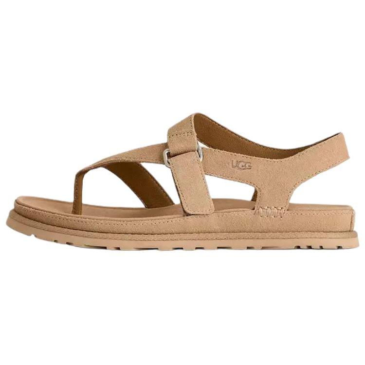 

UGG Goldengaze Suede Minimalist Fashion One Strap Sandals Women sandals beige 1175134-SAN 37