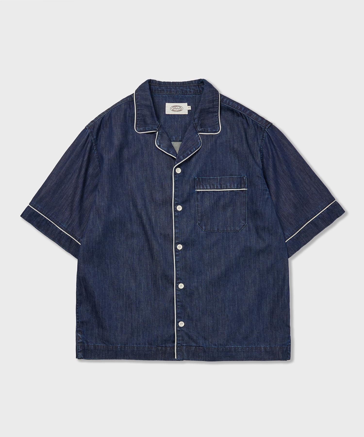 Amphist Jane Denim Pajama Shirt Indigo Indigo/Medium