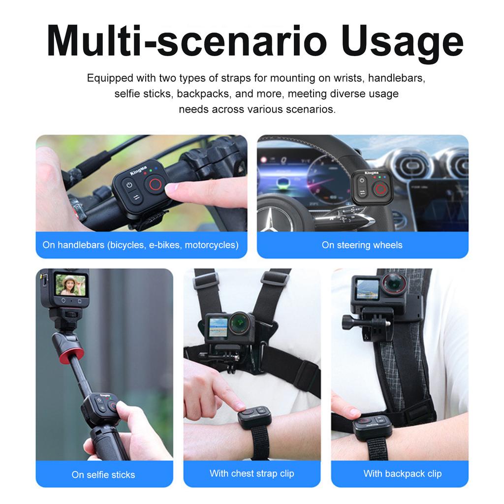 For DJI Action 6/5 Pro/4 Bluetooth Remote Controller 50M Wireless Remote Control Watch Wrist Strap Sports Camera Accessories