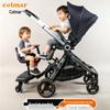 Umwandelbarer Zwei-Wege-Kinderwagen mit anbringbarem Pedal und stoßdämpfenden Rädern