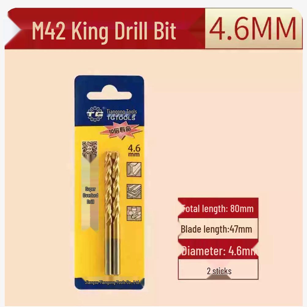 Tiangong M42 Overlord 8% Cobalt High-Speed Steel Twist Drill Bit for Stainless Steel
