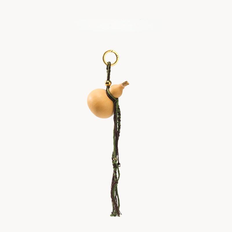 

Gathering Qi Gourd Pendant: National Style Retro Keychain & Car Hanging Ornament бирюзовый зеленый