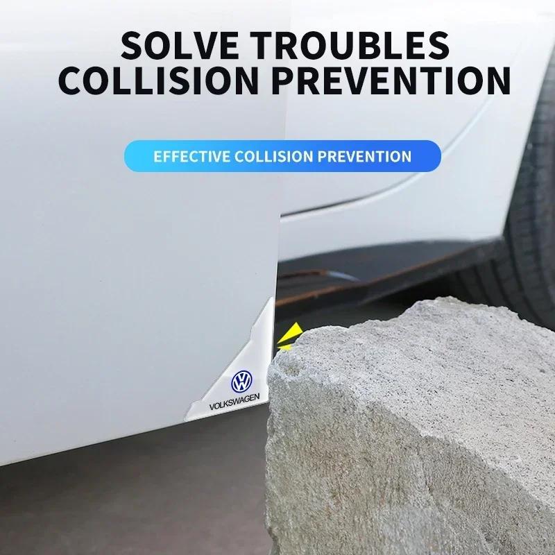 For Volkswagen VW 2pcs Transparent Car Door Corner Protective Sticker For Volkswagen VW Golf Polo Passat Tiguan Rline GTI Car Ac