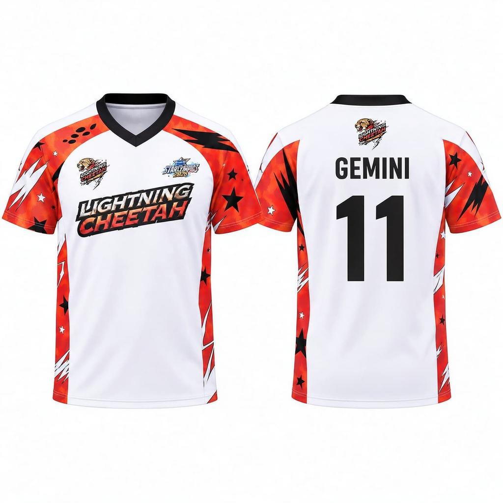 Gmmtv Starlympics 2026 Maglia Ghepardo Fulmineo Fan Tailandesi Sportiva Unisex Maglietta Girocollo T-shirt Donna T-shirt Uomo Maglia Squadra Rossa