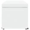Stool White 101 X 41 X 40 Cm Faux Leather and Engineered Wood