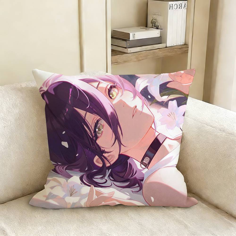 CChainsaw Man Cool RReze Pillow Case Living Room Sofa Cushion Cover Suitable For Home Bedroom Room Decoration