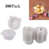100 Pezzi Trasparenti Singoli Portatorte Cupcake Muffin Cupole Portabicchieri Scatole di Plastica